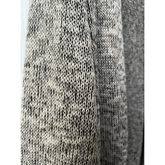 Eileen Fisher Gray Open Long Knit Cardigan Organic Linen Cotton Office Large - Picture 5 of 9